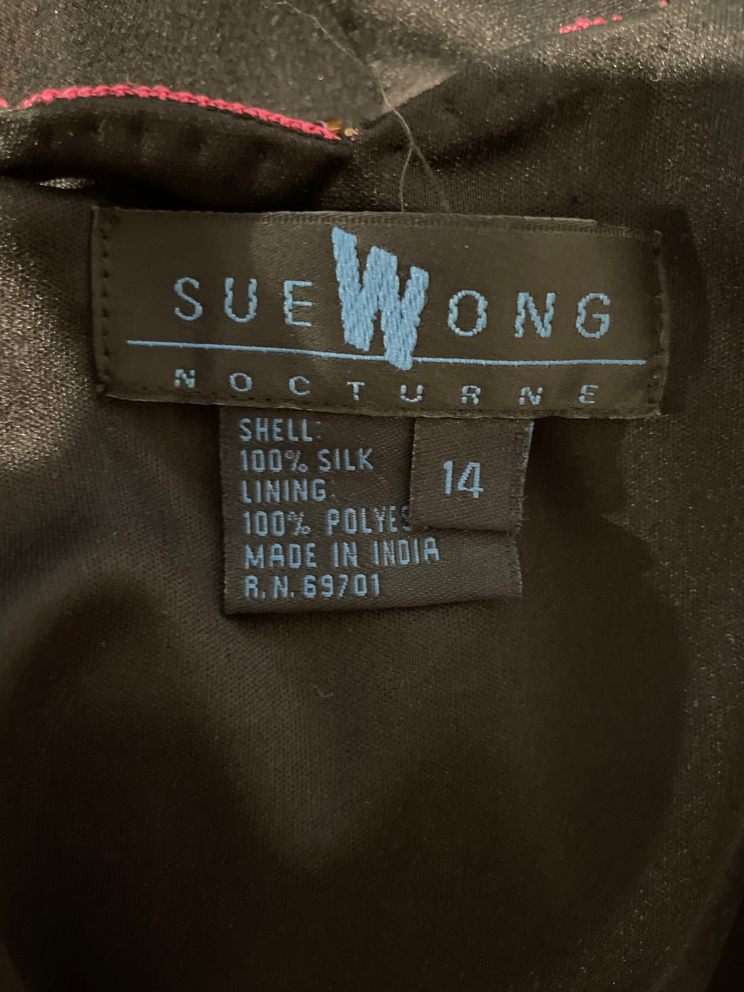 Sue Wong 100 % Silk Beaded Top