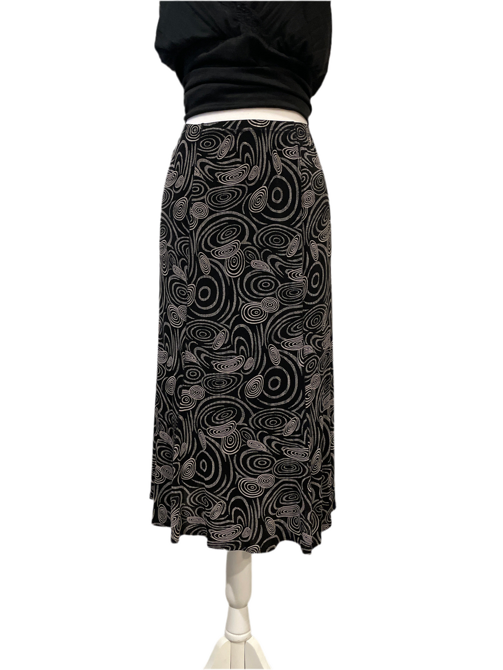 Y2K Swirl Midi Skirt