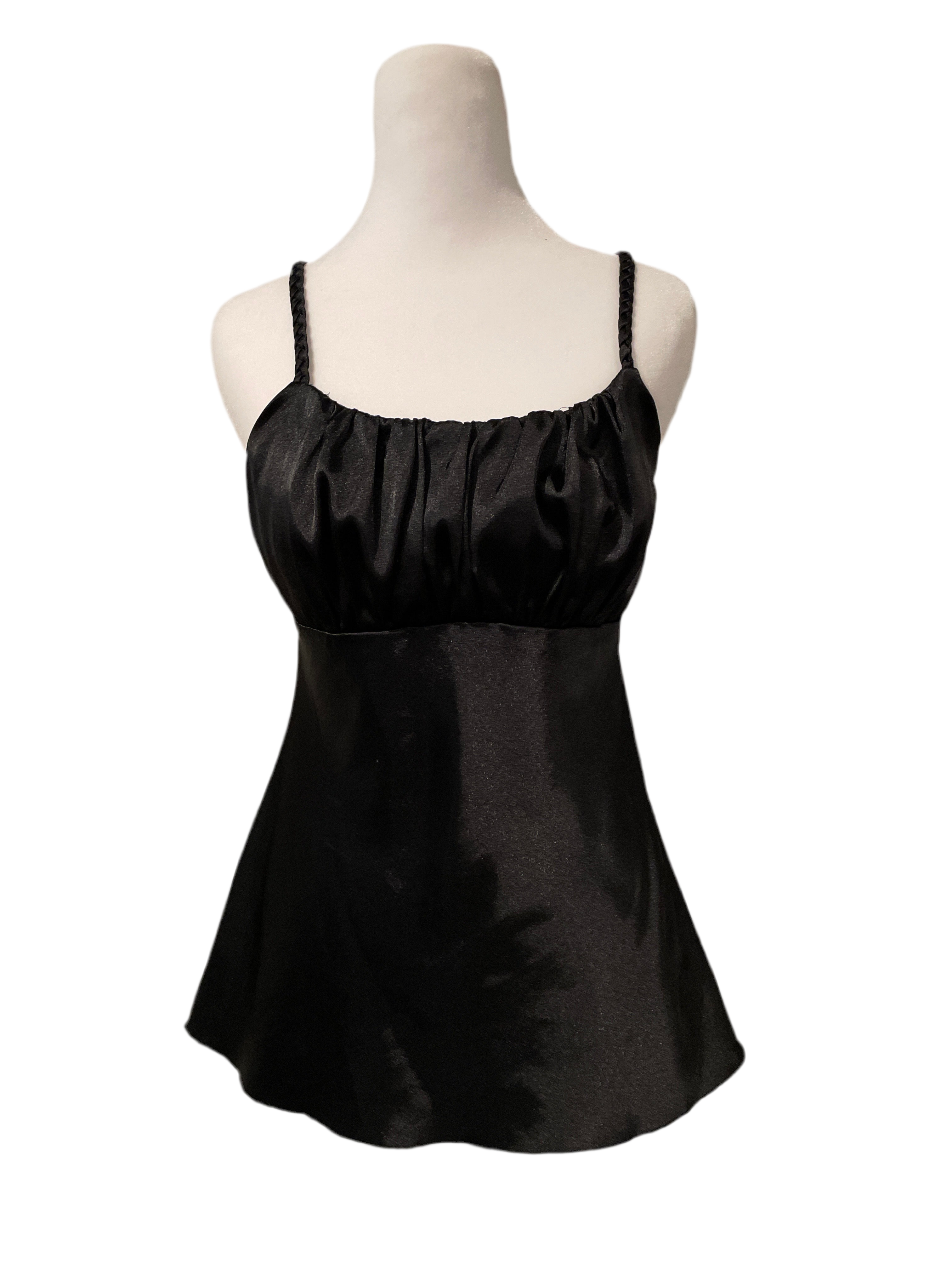 Y2K Black Milkmaid Top