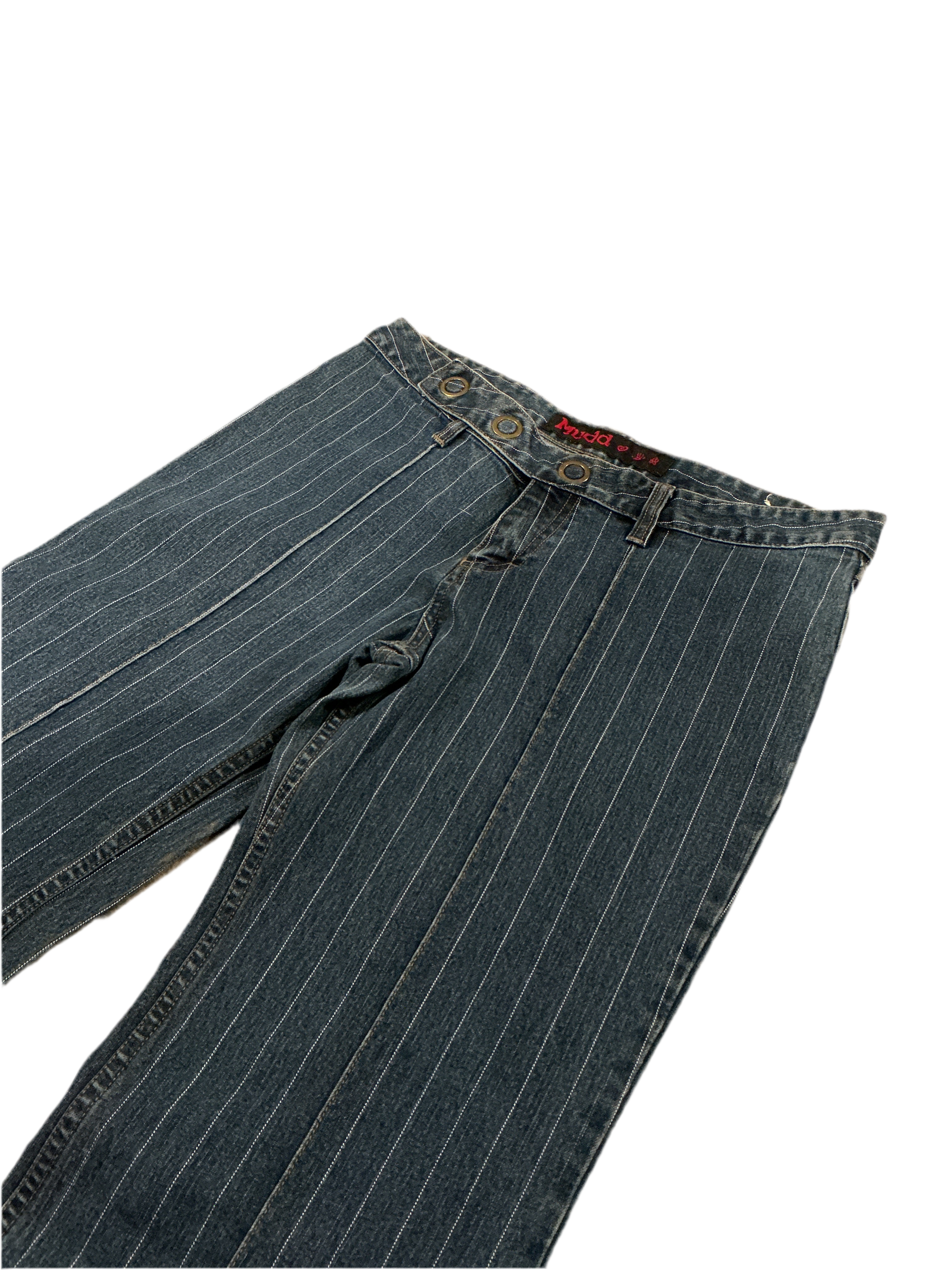 Y2K pinstripe flared Mudd jeans