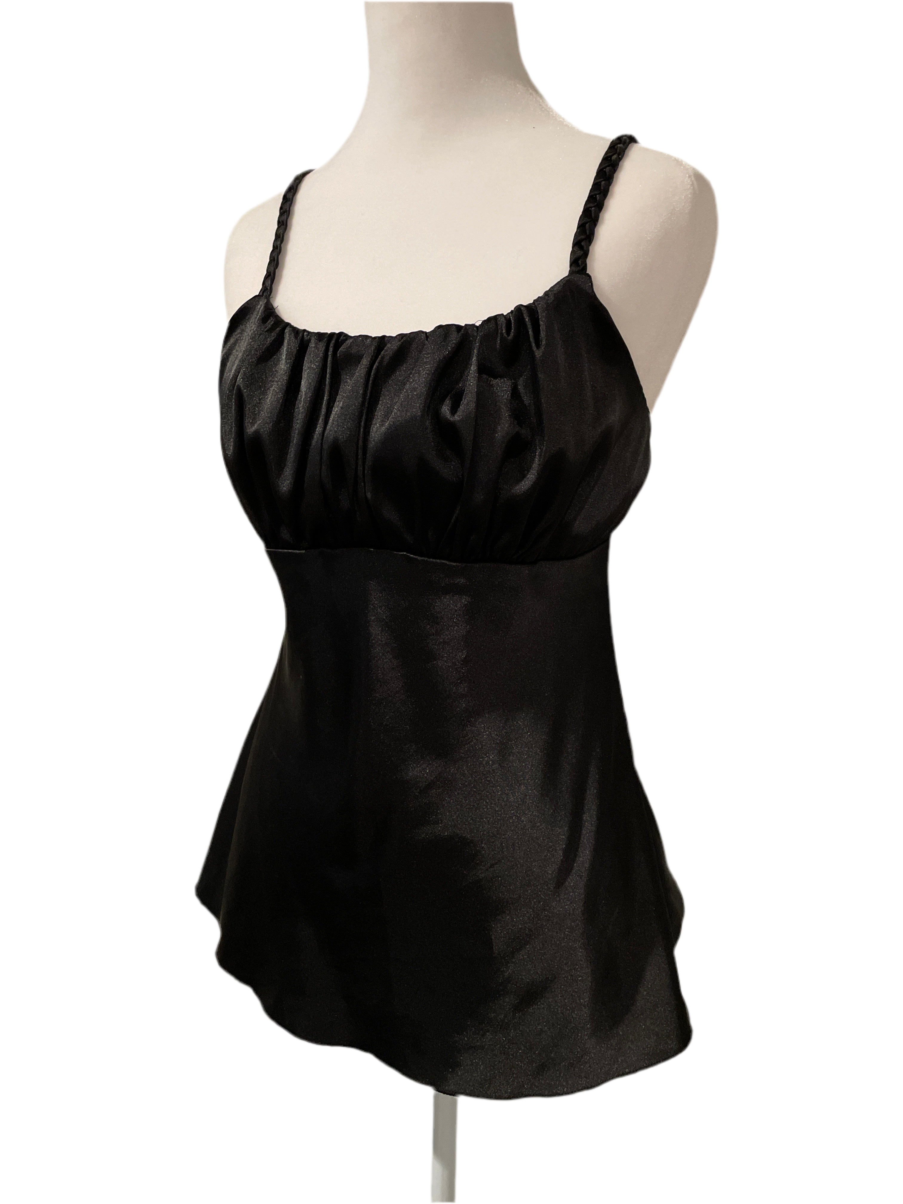 Y2K Black Milkmaid Top