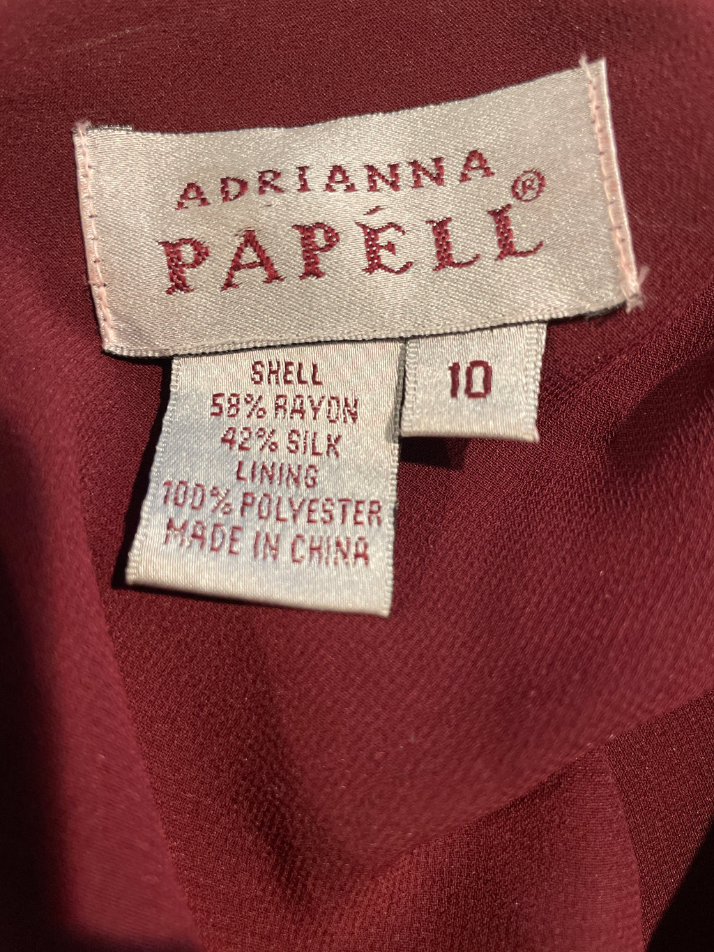 90s Burgundy Silk Dress