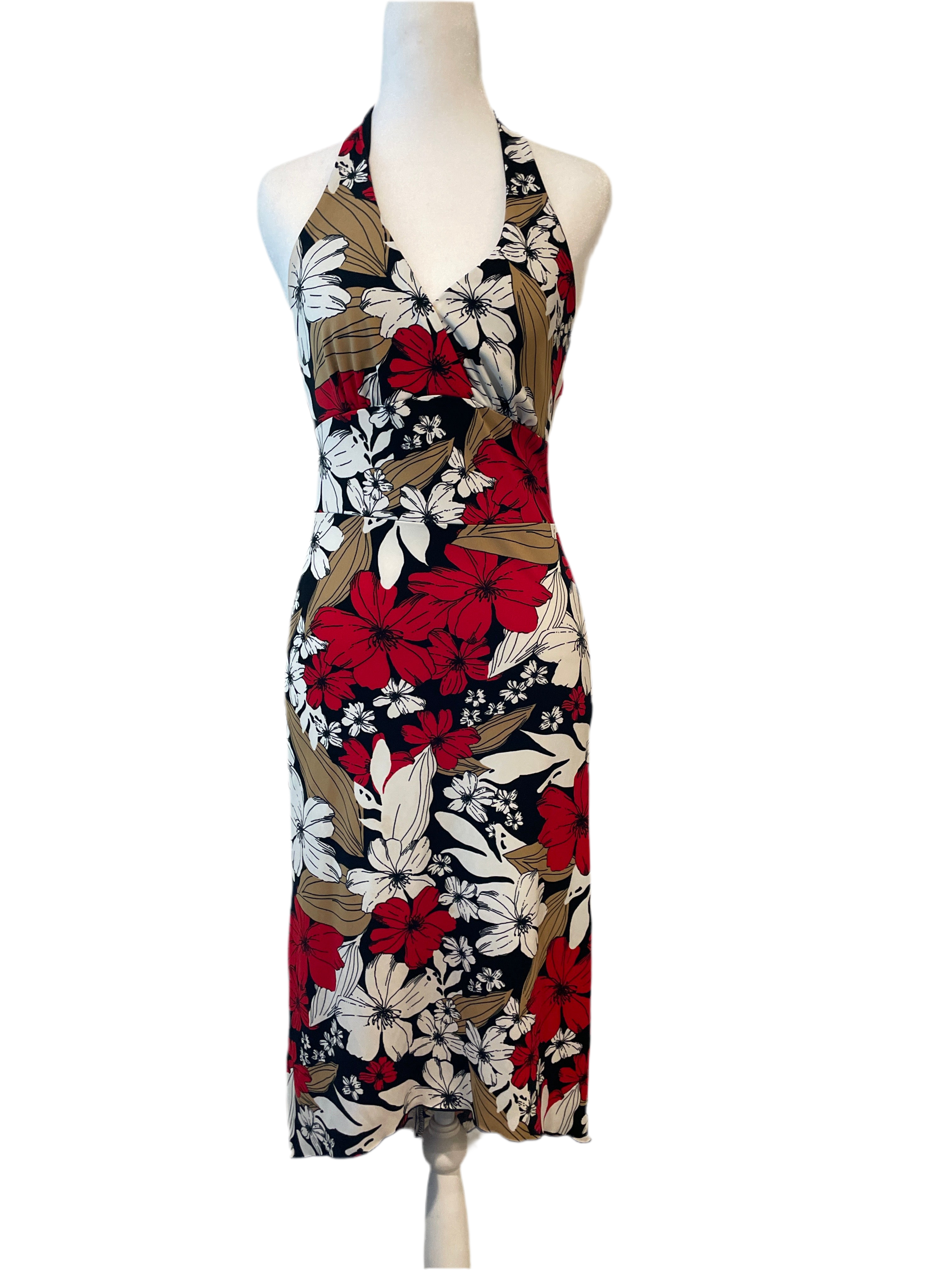 90s Floral Halter Dress