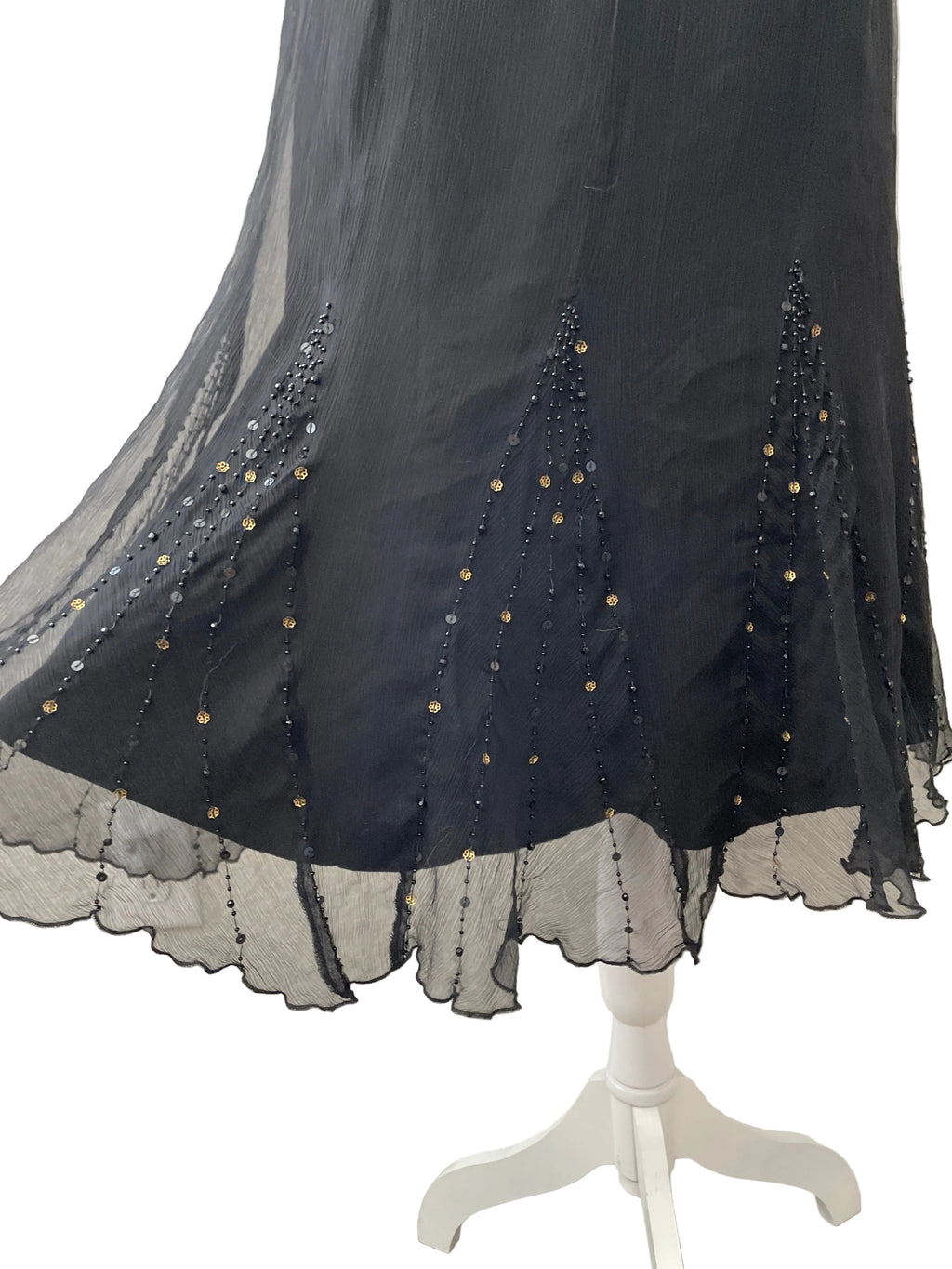 Fairy beaded silk skirt