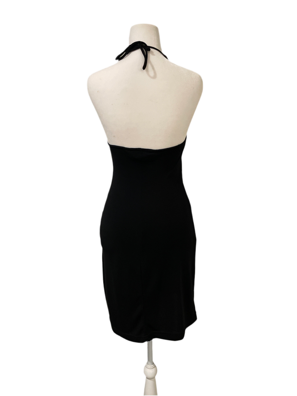 90s Little Black Halter Dress
