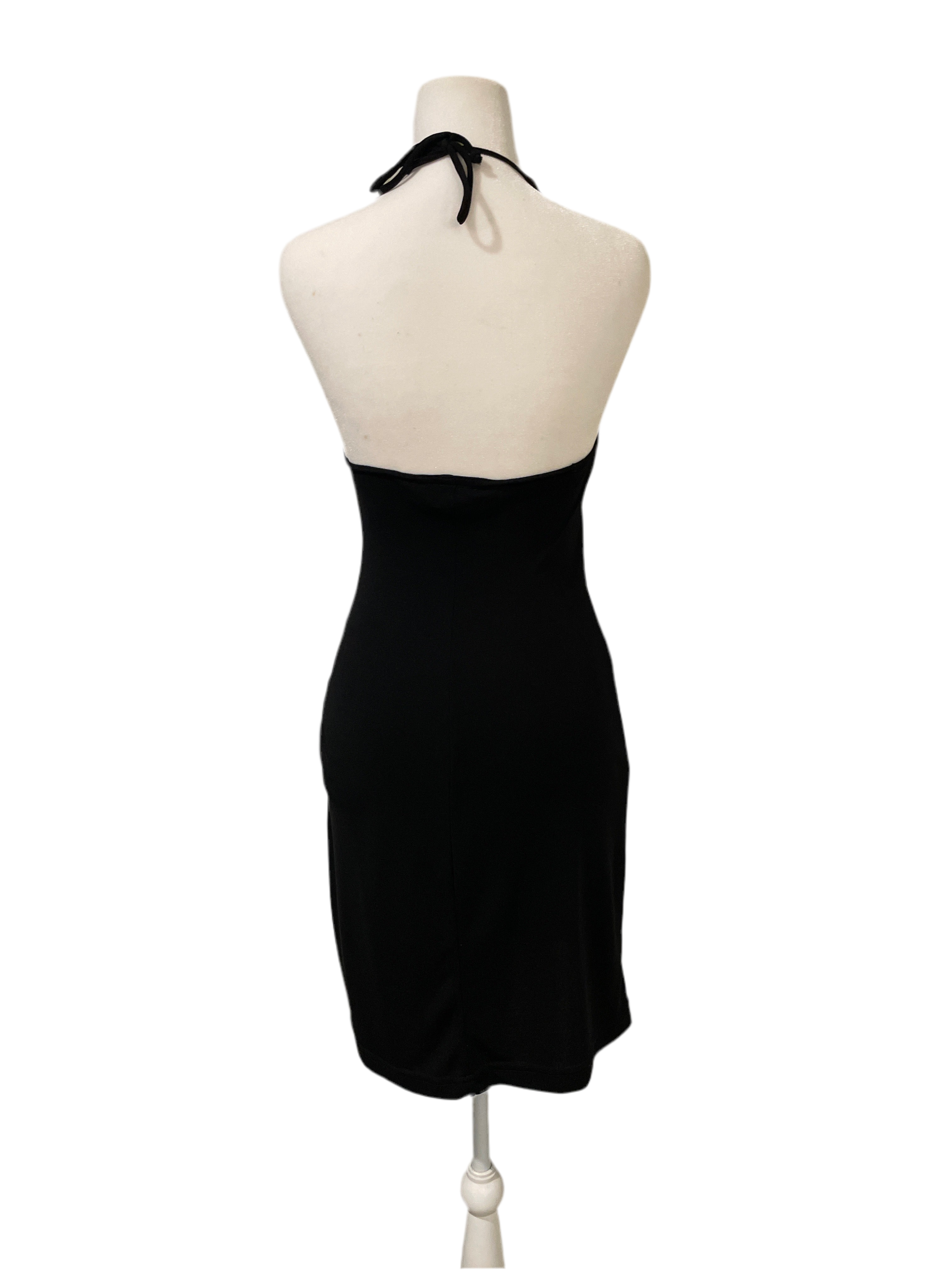 90s Little Black Halter Dress