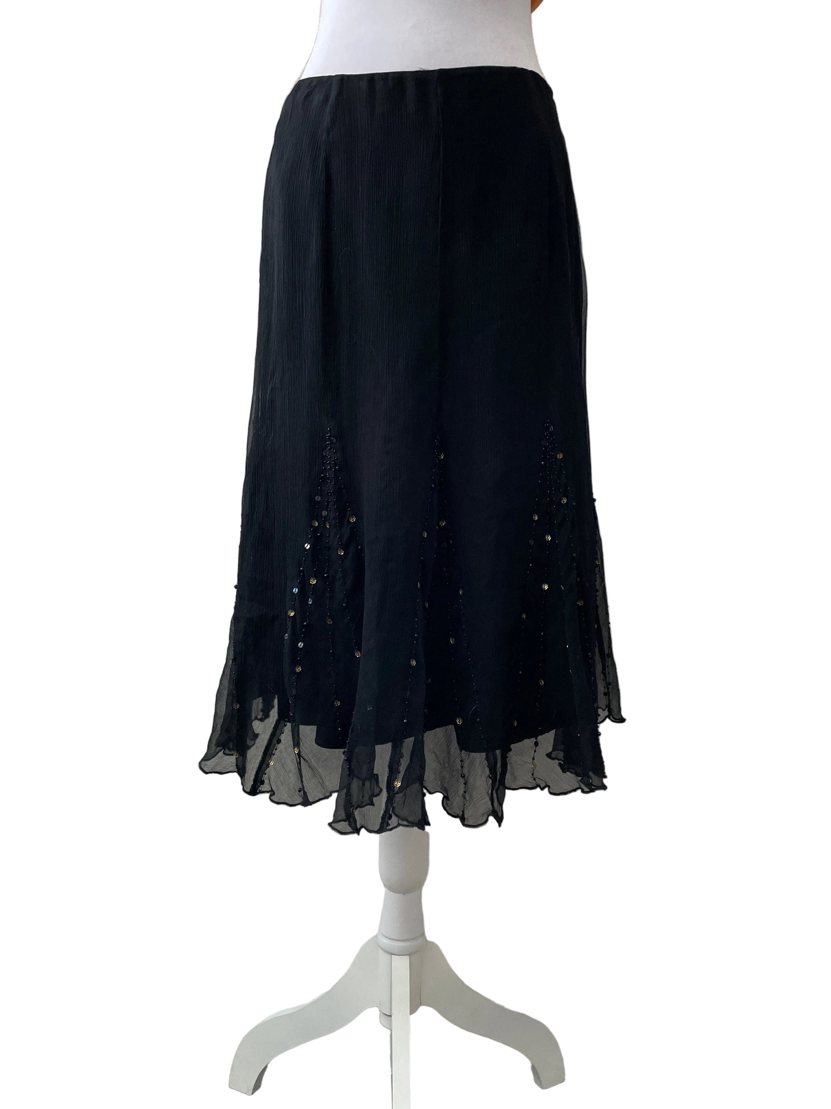 Fairy beaded silk skirt