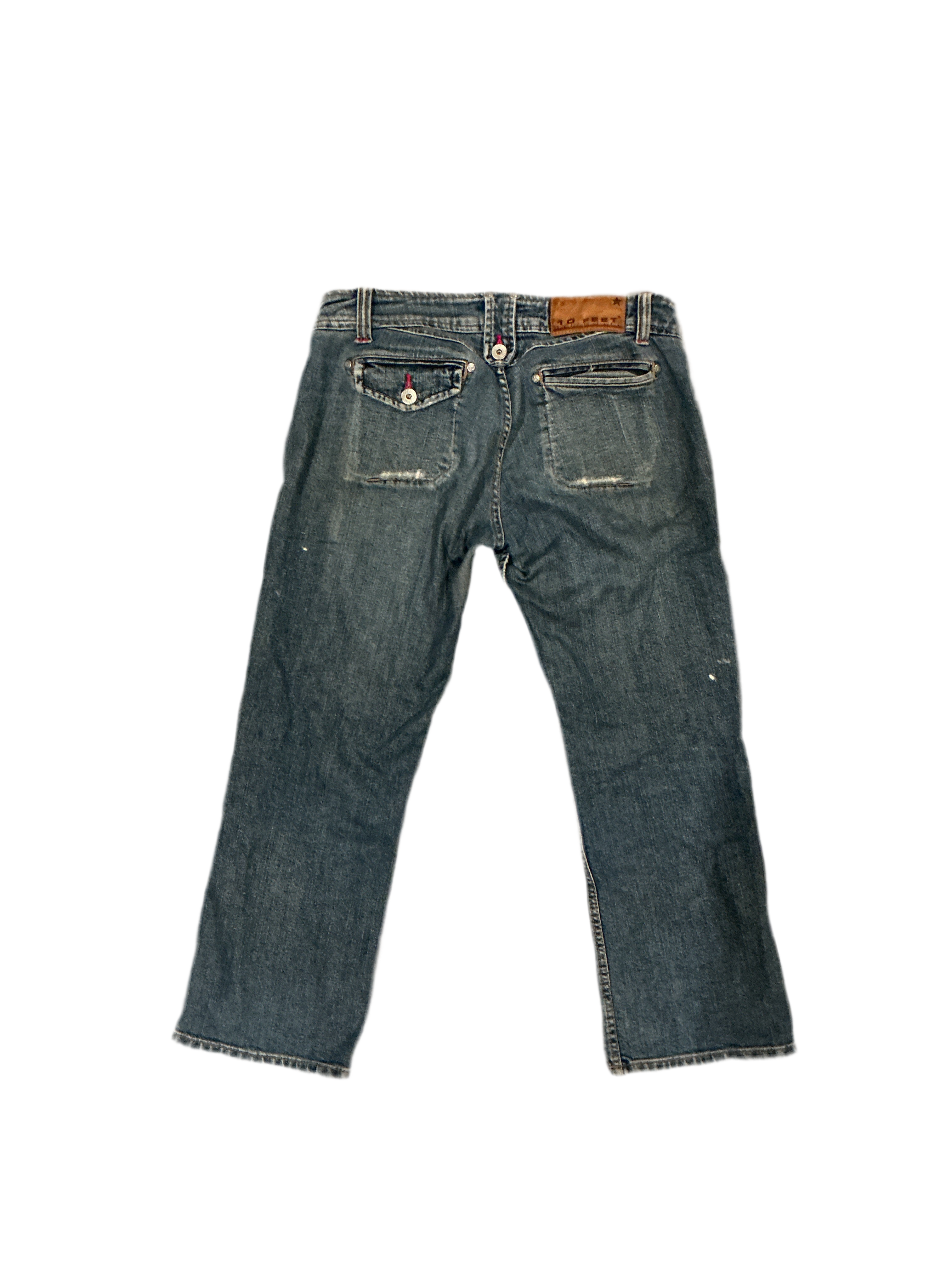 Y2K low rise distressed capris