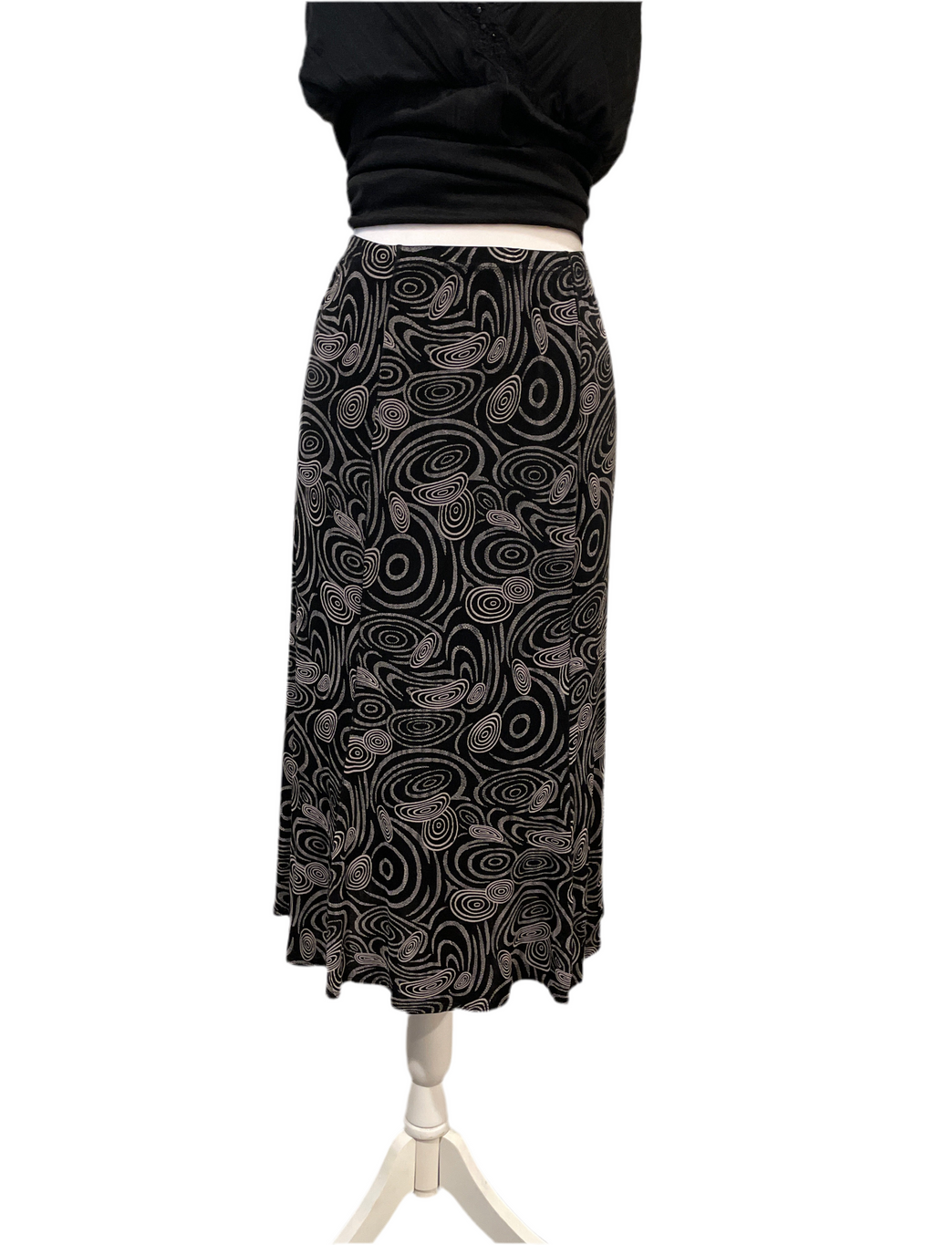 Y2K Swirl Midi Skirt