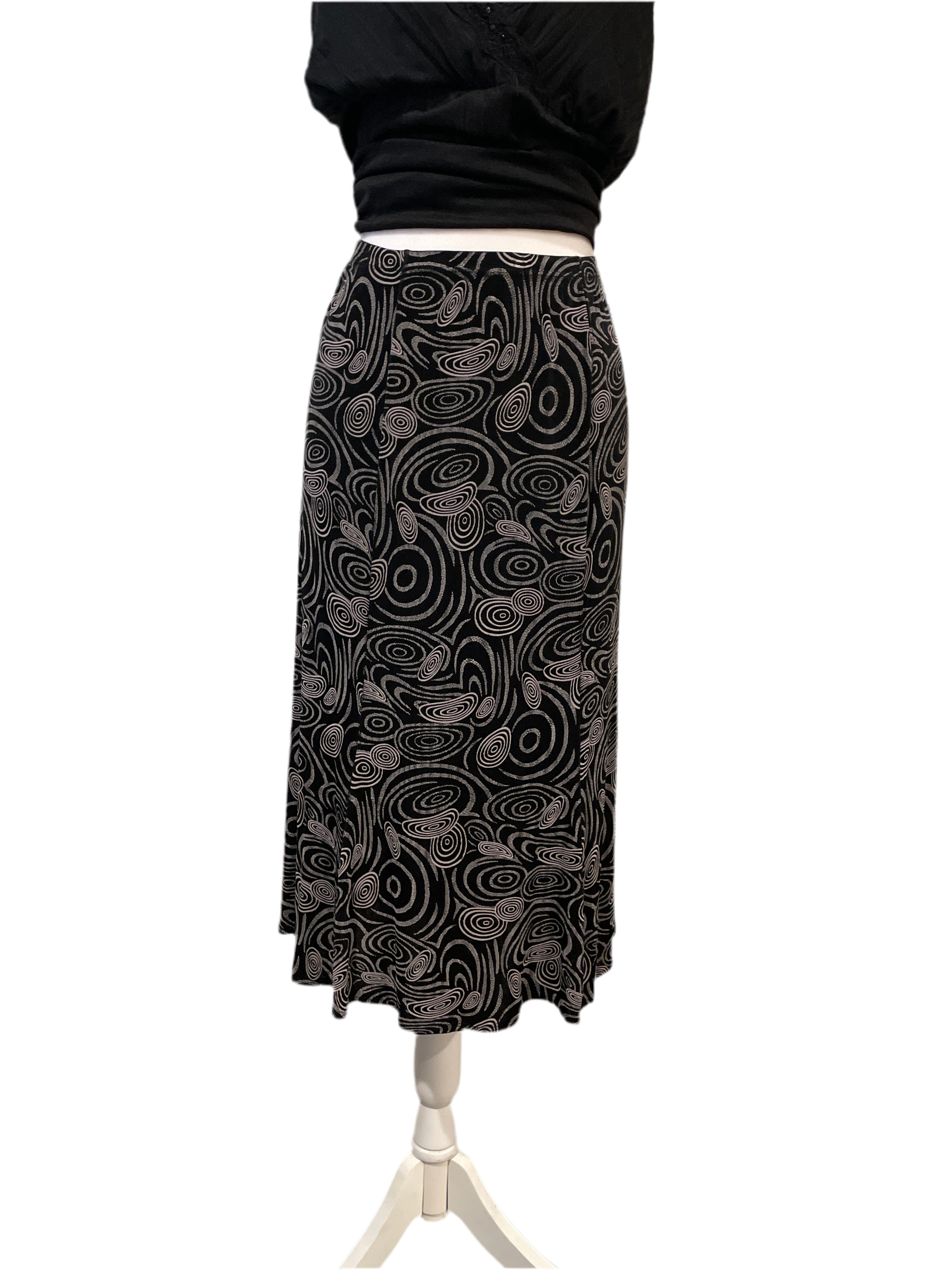 Y2K Swirl Midi Skirt