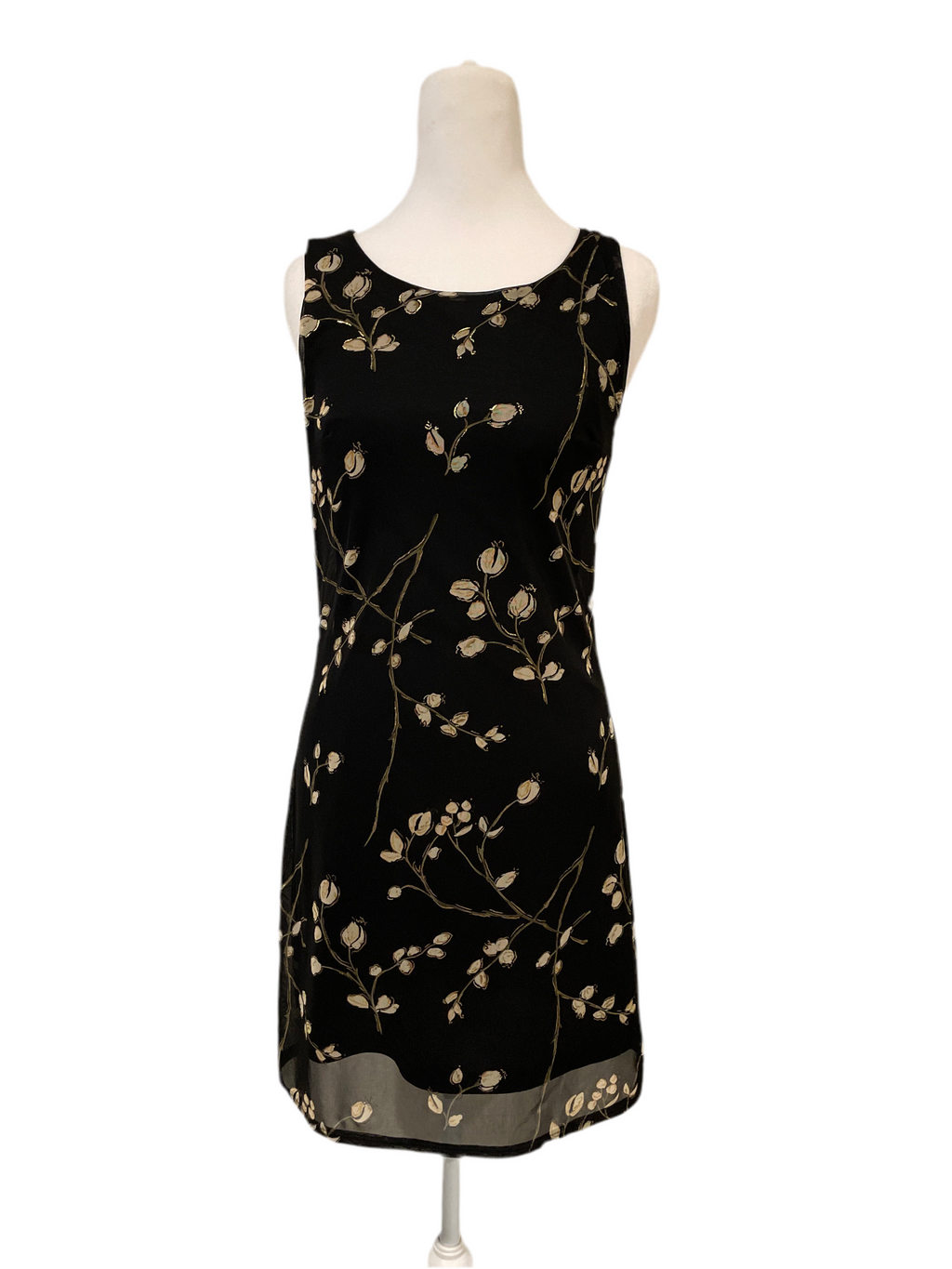 90s Black Gold Mini Dress