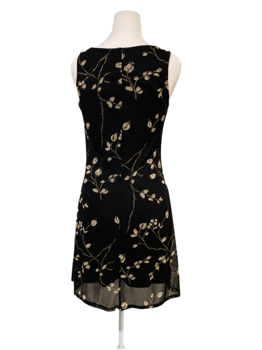 90s Black Gold Mini Dress