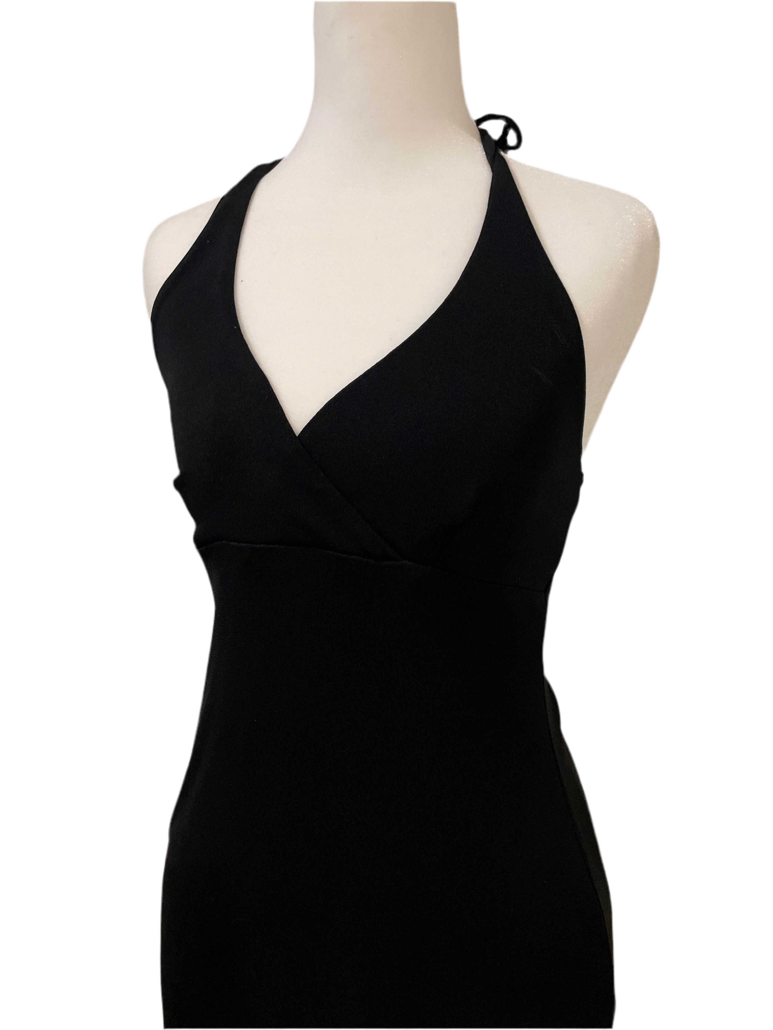 90s Little Black Halter Dress