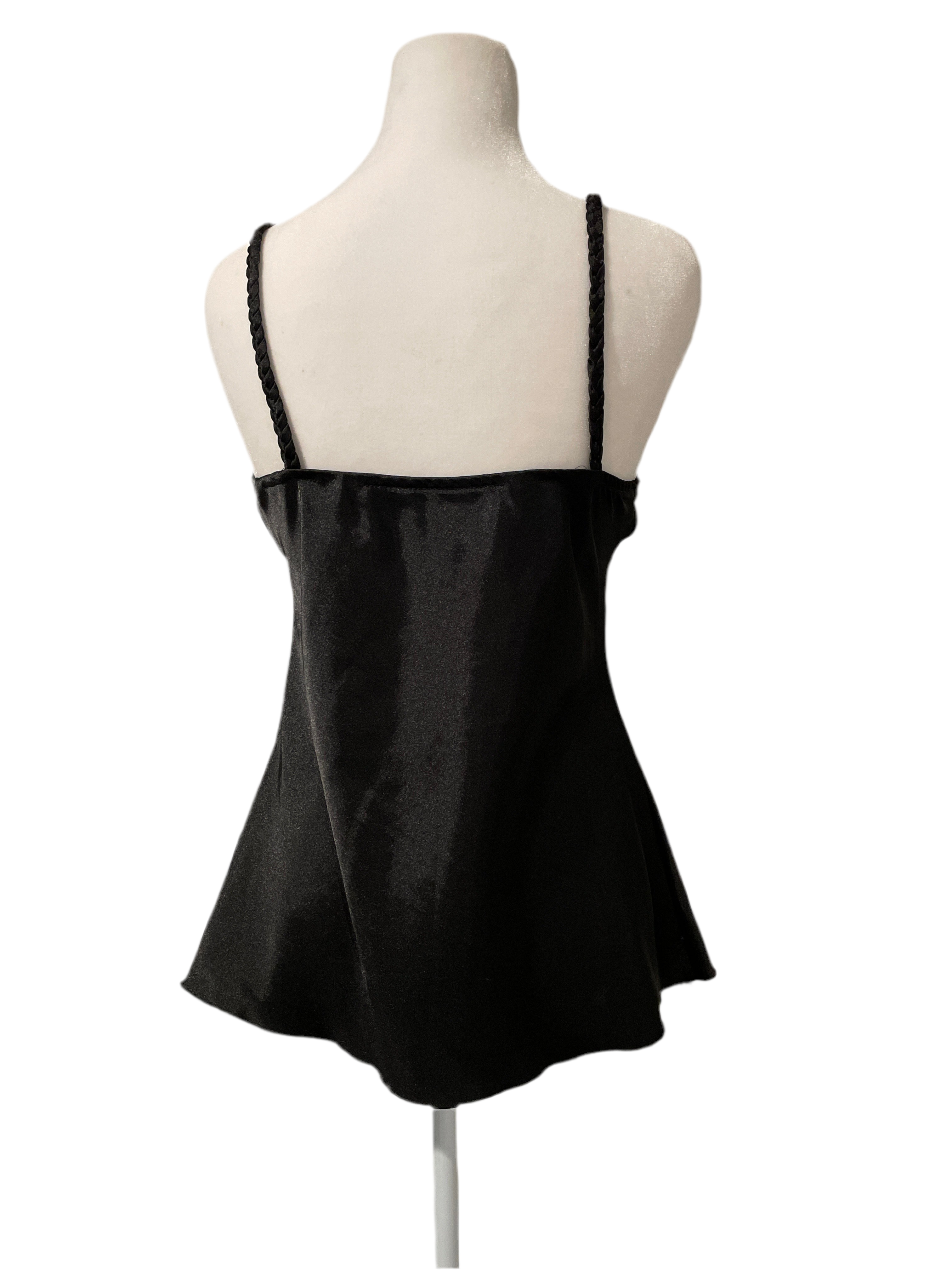 Y2K Black Milkmaid Top