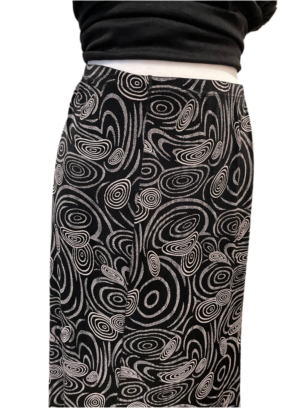 Y2K Swirl Midi Skirt