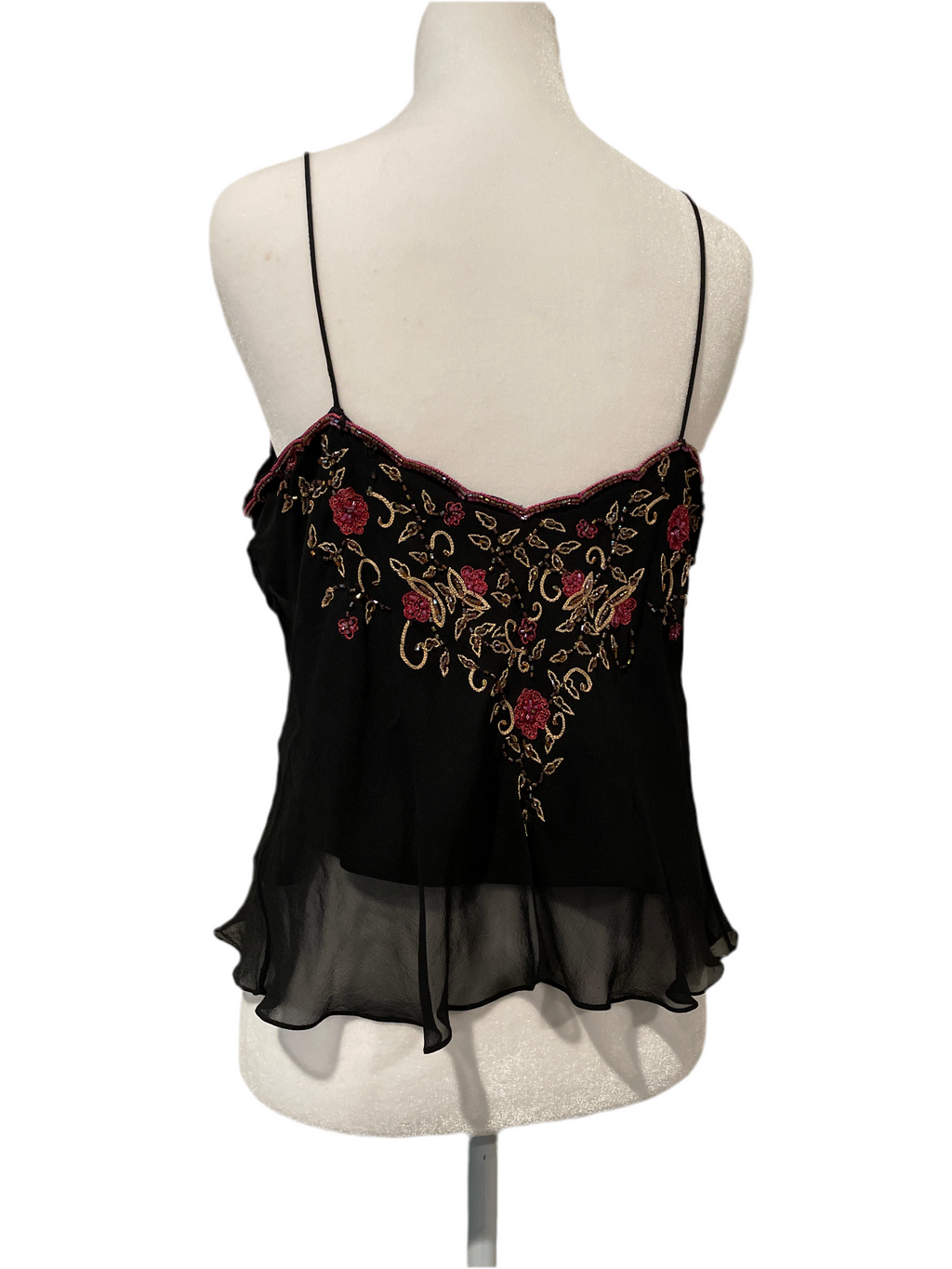 Sue Wong 100 % Silk Beaded Top