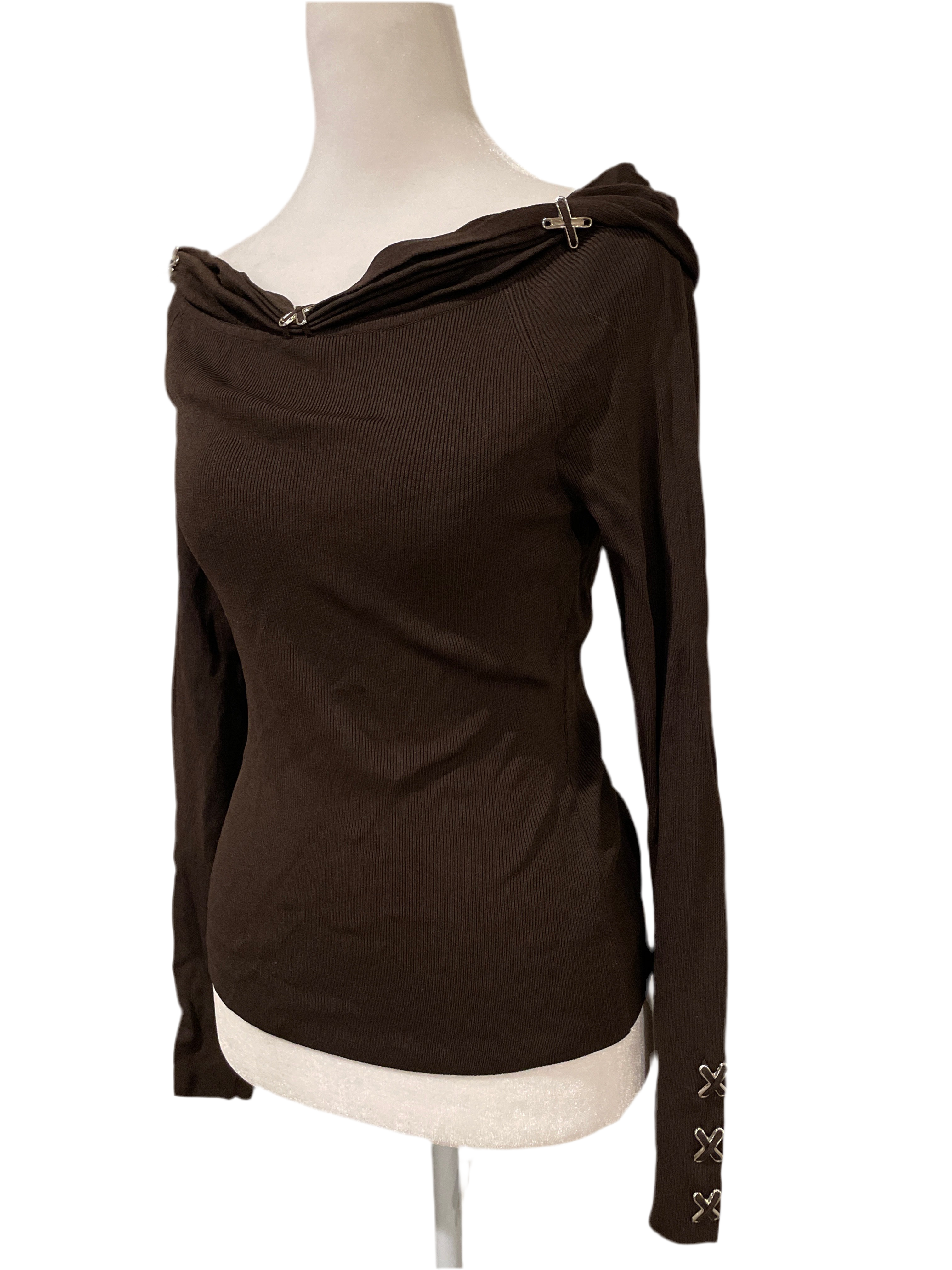 Y2K Brown Knit Long sleeve