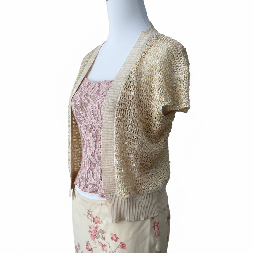 Y2K fairy sequin top