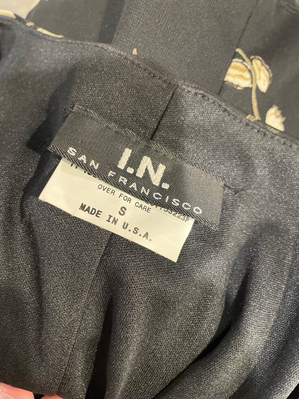 90s Black Gold Mini Dress